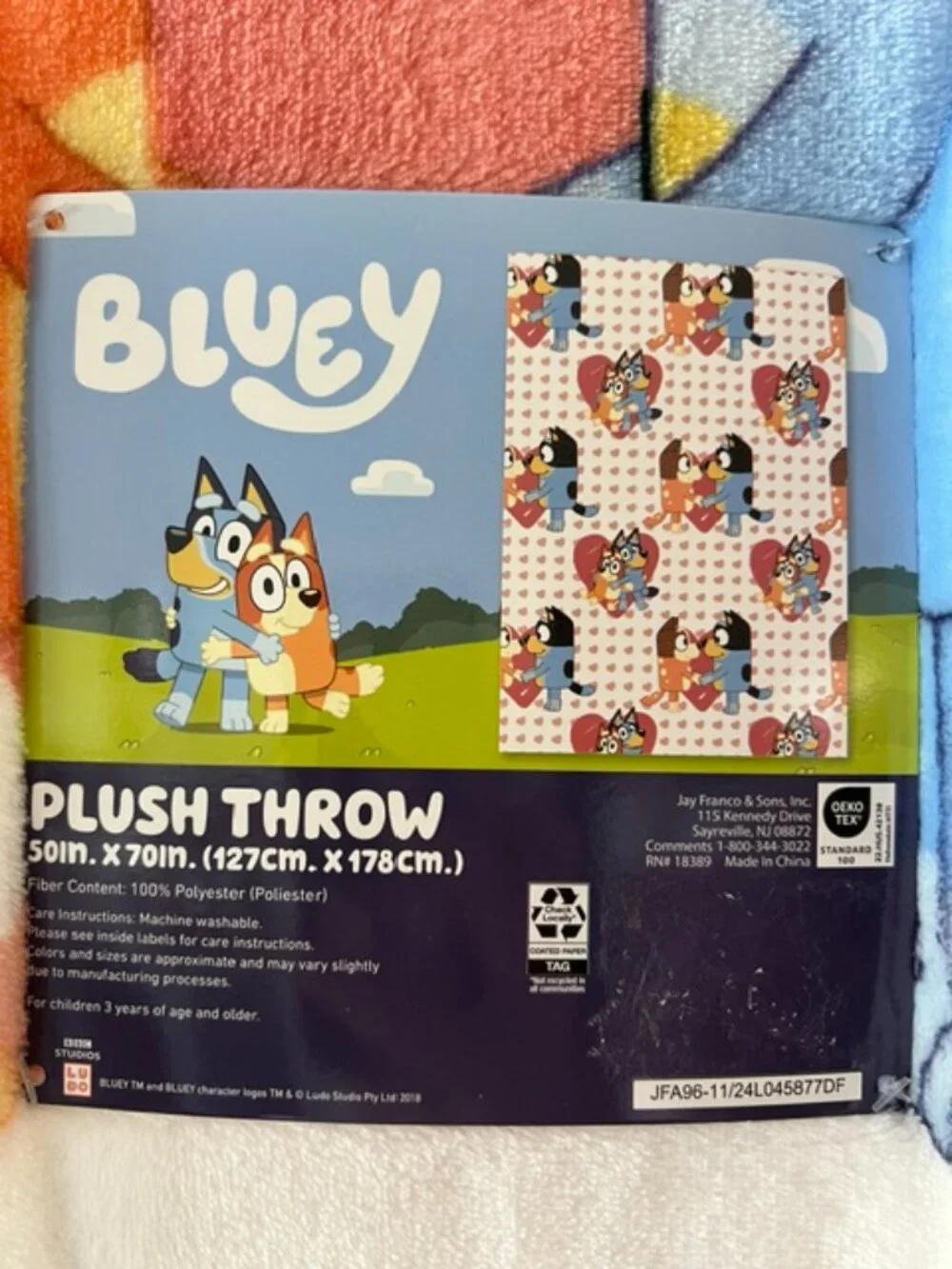 BLUEY VALENTINE BLANKET
